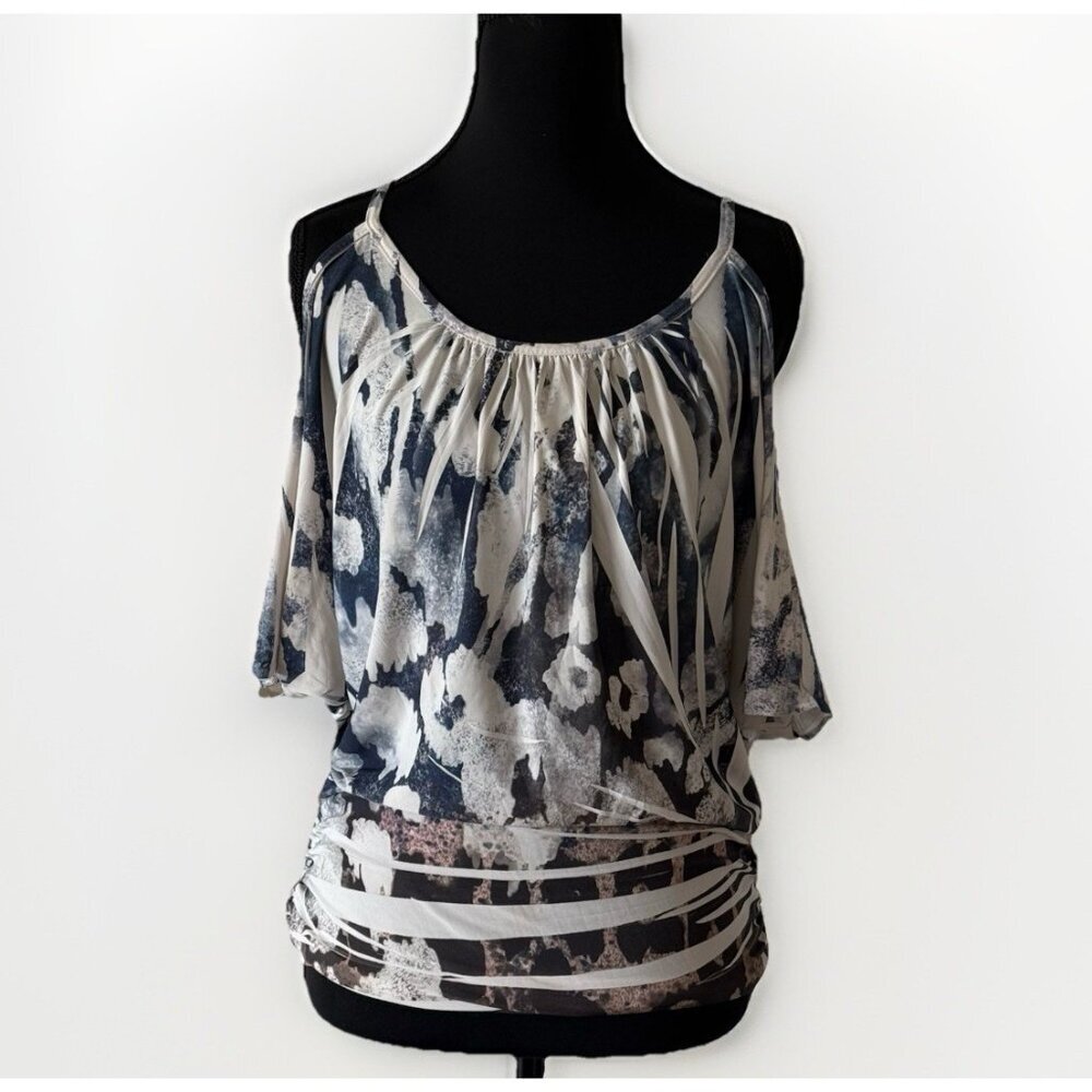 Wet Seal Women Y2K Blue‎ Whimsygoth Grunge Floral Boho Babydoll